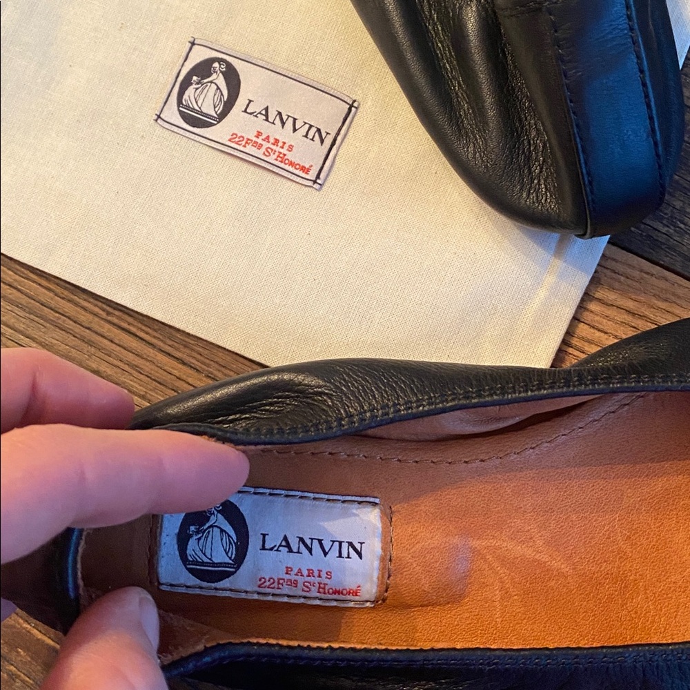 Lanvin Black Leather ballet flats - Picture 2 of 5